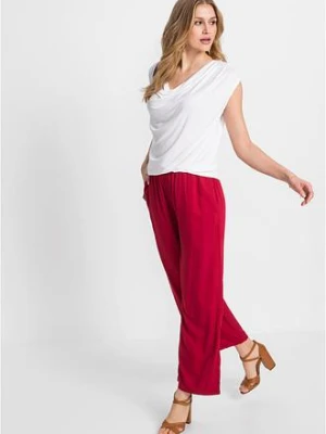 Bluzka kaskadowa z mieszanki wiskozy bonprix