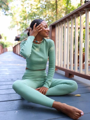 Bluzka Kisha Long Sleeve Smoke Mint LAURELLA