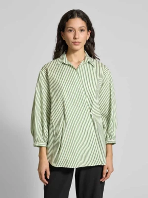 Zdjęcie produktu Bluzka kopertowa o kroju relaxed fit z mieszanki bawełny i jedwabiu model ‘CECI’ Weekend Max Mara Zielony