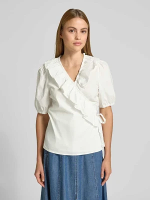 Bluzka kopertowa z falbanami model 'Malay' FREE/QUENT