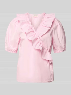 Bluzka kopertowa z falbanami model 'Malay' FREE/QUENT