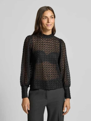 Bluzka koronkowa o kroju regular fit z półgolfem model ‘BECCA’ Vero Moda