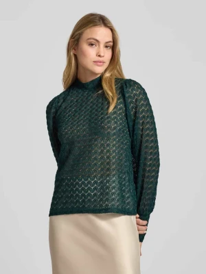 Bluzka koronkowa o kroju regular fit z półgolfem model ‘BECCA’ Vero Moda