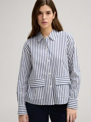 Bluzka koszulowa Baraa w kolorze granatowo-białym Joop