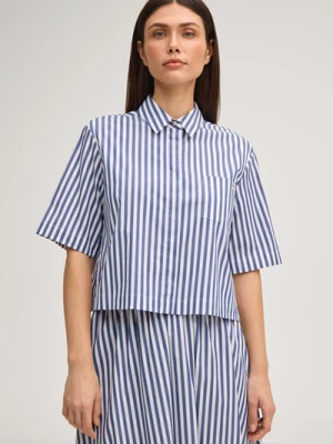 Bluzka koszulowa Bette w paski granatowo-białe Joop