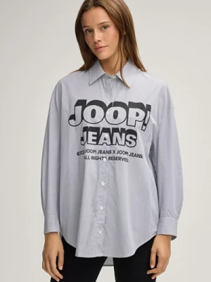 Bluzka koszulowa Brenda w kolorze szaro-białym w paski Joop
