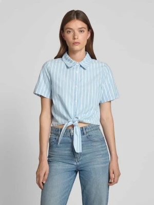 Bluzka koszulowa krótka z czystej bawełny model ‘LEONIES’ Vero Moda