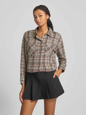 Bluzka koszulowa krótka z czystej wiskozy model ‘RILEY LIFE’ Only