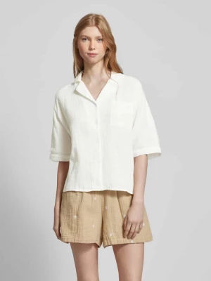 Bluzka koszulowa krótka z fakturowanym wzorem model ‘LTHYRA’ Only