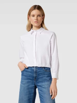 Bluzka koszulowa krótka z krytą listwą guzikową MORE & MORE