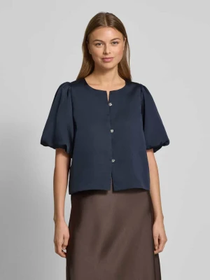 Bluzka koszulowa krótka z listwą guzikową model ‘Aisa’ NEO NOIR