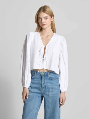 Bluzka koszulowa krótka z wiązaniem Gina Tricot