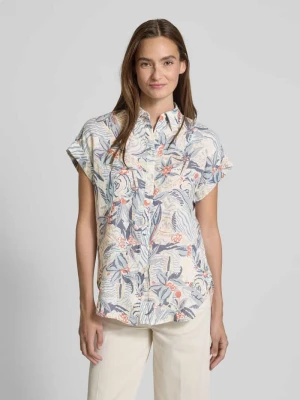 Bluzka koszulowa lniana o kroju slim fit z rękawem o dł. 1/2 model ‘BROONO’ Lauren Ralph Lauren