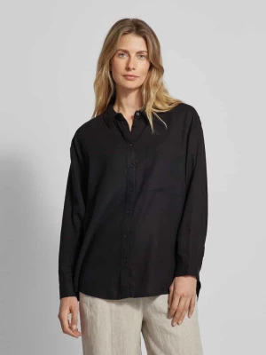 Bluzka koszulowa lniana z kieszenią na piersi model ‘Ina’ Soyaconcept