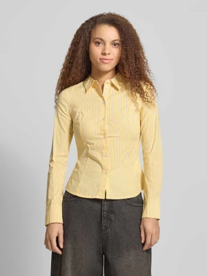 Bluzka koszulowa o dopasowanym kroju z kołnierzykiem koszulowym Review