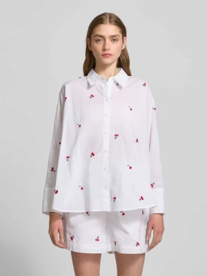 Bluzka koszulowa o kroju body fit z czystej bawełny model ‘NEW LINA GRACE’ Only