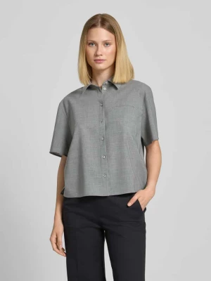 Bluzka koszulowa o kroju comfort fit z czystej żywej wełny Boss