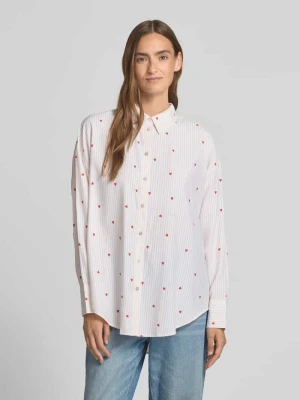 Bluzka koszulowa o kroju comfort fit z długim rękawem model ‘NORA’ Vero Moda