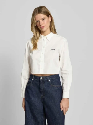 Bluzka koszulowa o kroju cropped fit z czystej bawełny Tommy Jeans