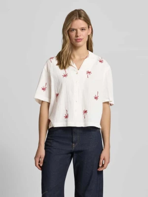 Bluzka koszulowa o kroju loose fit z czystej bawełny ekologicznej model 'KIANA' Pieces