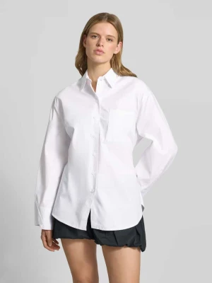 Bluzka koszulowa o kroju oversized z brustaszą model 'Demi' Topshop