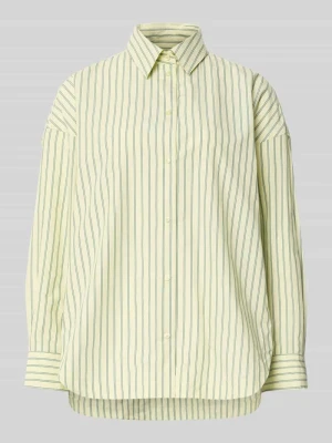 Bluzka koszulowa o kroju oversized z czystej bawełny model 'BOSTATTA' Boss Orange