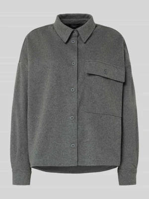 Bluzka koszulowa o kroju oversized z dodatkiem bawełny model ‘NANCY’ Weekend Max Mara