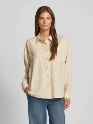 Bluzka koszulowa o kroju oversized z dodatkiem lnu model ‘Willow’ mustang