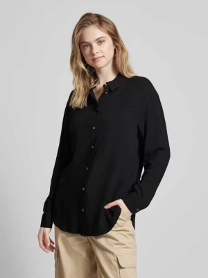 Bluzka koszulowa o kroju oversized z listwą guzikową model ‘VINSTY’ Pieces