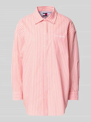 Bluzka koszulowa o kroju oversized z mieszanki bawełny Tommy Jeans