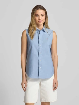 Bluzka koszulowa o kroju regular fit bez rękawów Polo Ralph Lauren