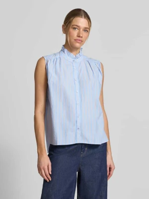 Bluzka koszulowa o kroju regular fit w kroju bez rękawów Emily Van den Bergh
