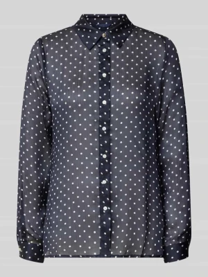 Bluzka koszulowa o kroju regular fit w półprzezroczystym stylu Guess