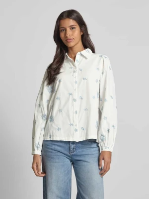 Bluzka koszulowa o kroju regular fit z bufiastymi rękawami model ‘HASEL’ b.Young