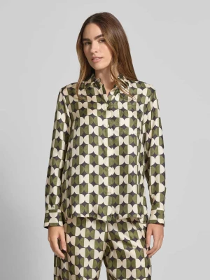 Bluzka koszulowa o kroju regular fit z czystego jedwabiu model ‘RIVE’ Weekend Max Mara
