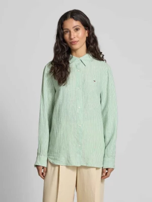 Bluzka koszulowa o kroju regular fit z czystego lnu Tommy Hilfiger