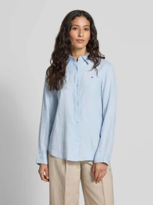 Bluzka koszulowa o kroju regular fit z czystego lnu Tommy Hilfiger
