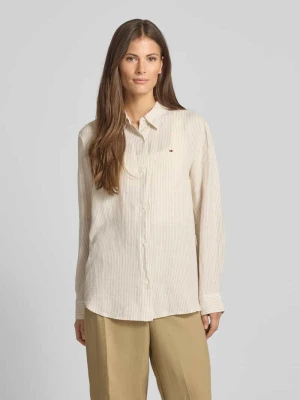 Bluzka koszulowa o kroju regular fit z czystego lnu Tommy Hilfiger