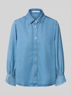 Bluzka koszulowa o kroju regular fit z czystego lyocellu w tkaninie stylizowanej na denim LANIUS