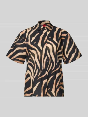 bluzka koszulowa o kroju regular fit z czystej bawełny model 'CAMULE-1' HUGO