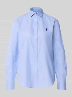 Bluzka koszulowa o kroju regular fit z czystej bawełny Polo Ralph Lauren Jasnoniebieski