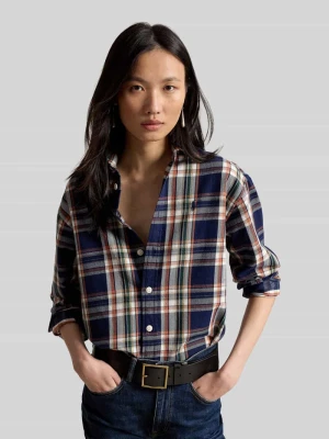 Bluzka koszulowa o kroju regular fit z czystej bawełny Polo Ralph Lauren Pomarańczowy