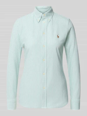 Bluzka koszulowa o kroju regular fit z czystej bawełny Polo Ralph Lauren Zielony