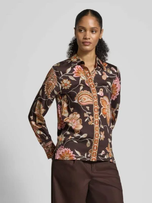 Bluzka koszulowa o kroju regular fit z czystej wiskozy Emily Van den Bergh