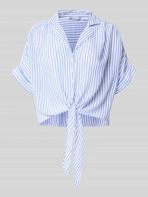 bluzka koszulowa o kroju regular fit z czystej wiskozy model 'PAULA' Only