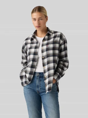 bluzka koszulowa o kroju regular fit z detalem z logo Levi's Beżowy