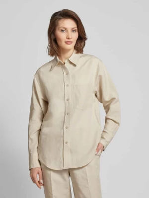 Bluzka koszulowa o kroju regular fit z dodatkiem lnu Calvin Klein Womenswear