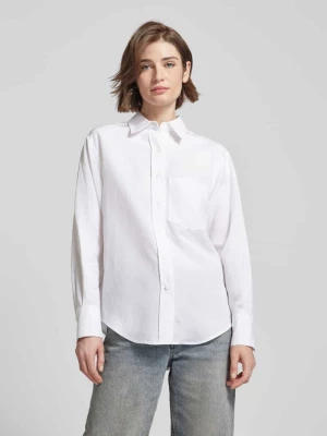 Bluzka koszulowa o kroju regular fit z dodatkiem lnu Calvin Klein Womenswear