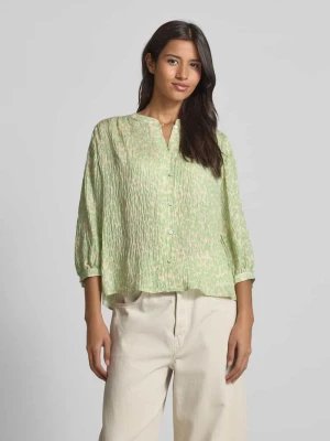 Bluzka koszulowa o kroju regular fit z efektem marszczenia model ‘Famelia’ Opus