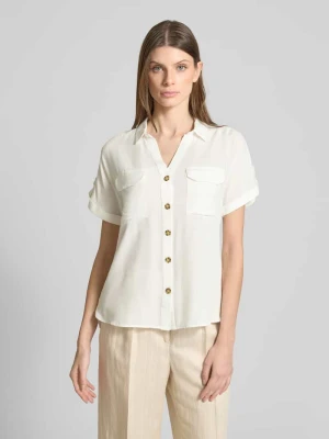 Bluzka koszulowa o kroju regular fit z kieszeniami na piersi model ‘BUMPY’ Vero Moda